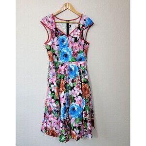 Grace Karin Womens XL Dress Cap Sleeve Vintage-Style Sweetheart Neckline Roses